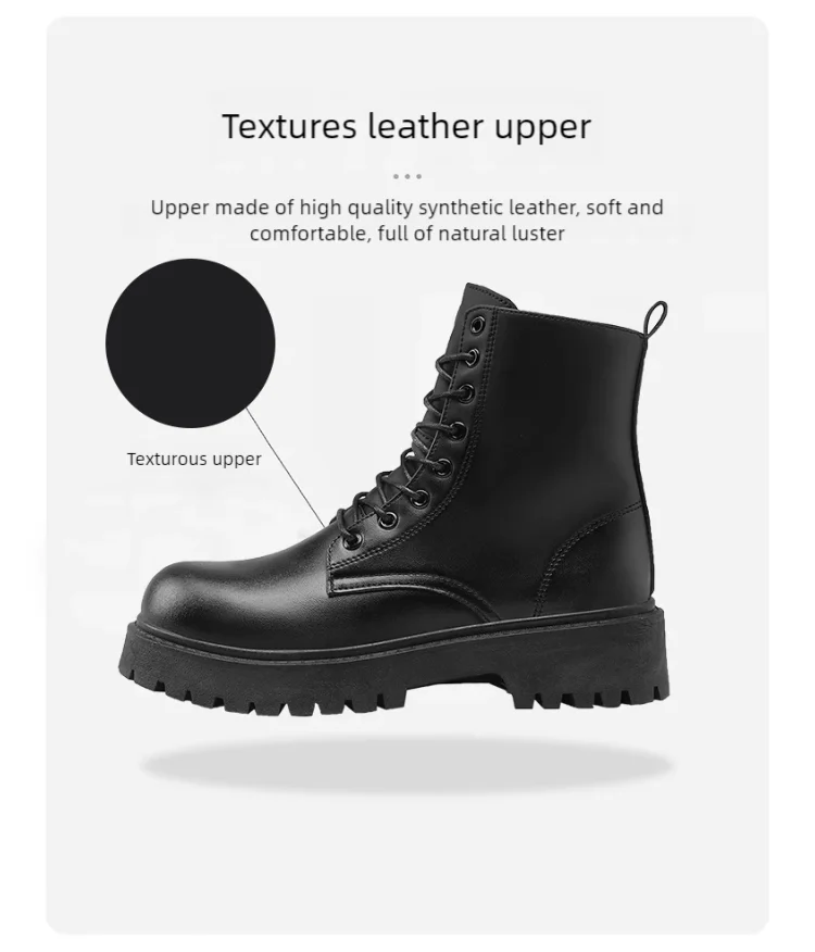 Couple's casual boots four season men's and women's high top leather boots fashion thick soled non slip plus size outdoor boots - Buy online at  Vibe In Cart.
