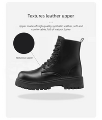 Couple's casual boots four season men's and women's high top leather boots fashion thick soled non slip plus size outdoor boots - Buy online at  Vibe In Cart.