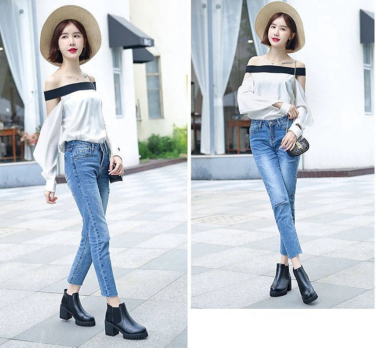 New in Women Boots Comfortable and Elegant Genuine Leather Hot Fur Shoes Woman Winter 2025 Chelsea Autumn Black Fashion Booties - Buy online at  Vibe In Cart.