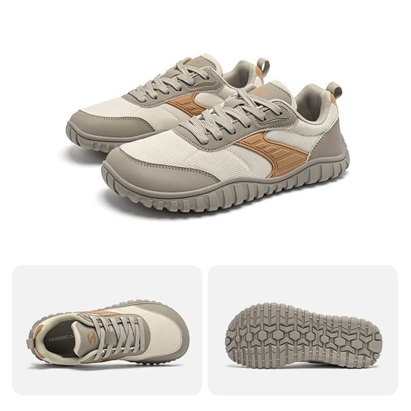 HOBIBEAR Minimalist Wide Toe Shoes Mens Womens Artificial Leather Running Sneakers Lace Up Lightweight Breathable Walking Shoes - Buy online at  Vibe In Cart.