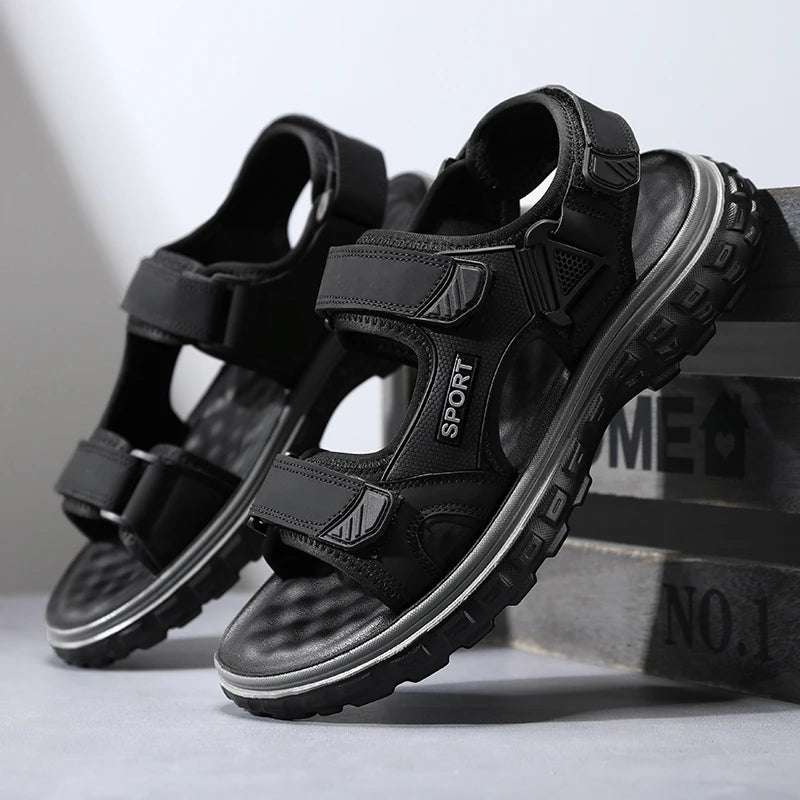 Sandals men summer fashion new style outdoor wear soft sole wear-resistant anti slip anti odor breathable dual-use beach sandals - Buy online at  Vibe In Cart.