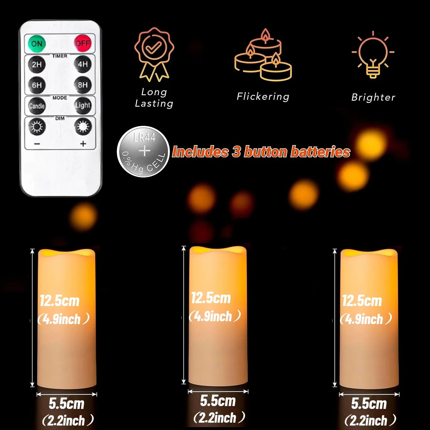 12-120PCS Wedding LED Candles Flickering Decor Flameless Candles Battery Operated with Remote Control Tealight Dinner Home Party - Buy online at  Vibe In Cart.