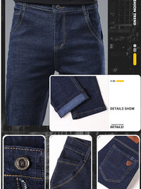 Fashion Men Jeans Stretch Straight Leg Casual Slim Fit Denim Pants Male Brand Luxury Design Business Classic Trousers Large Size - Buy online at  Vibe In Cart.