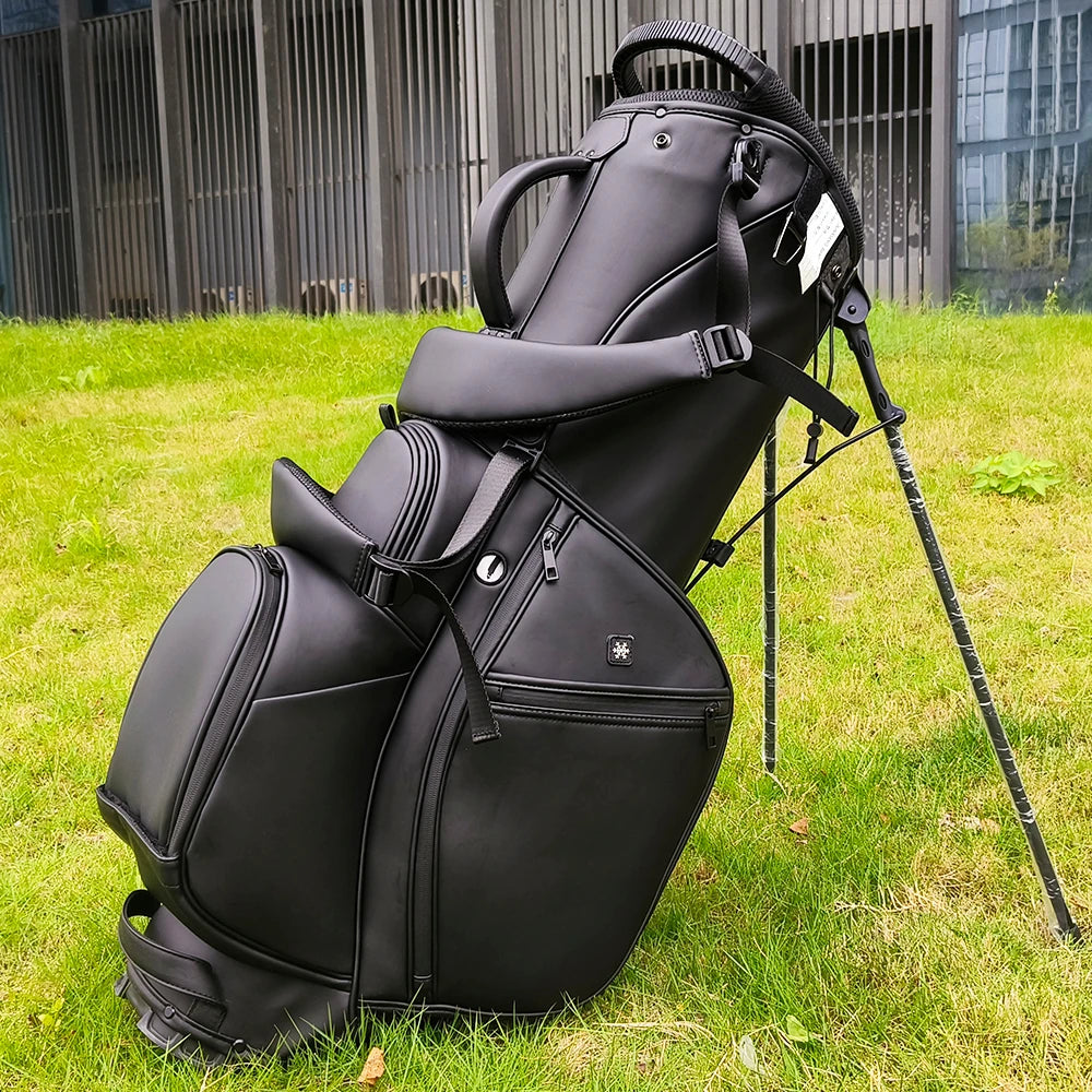 OEM Custom Logo 514 Way Waterproof PU Leather Golf Stand Bag Durable Polyester & Nylon Black Gray Club Bag - Buy online at  Vibe In Cart.