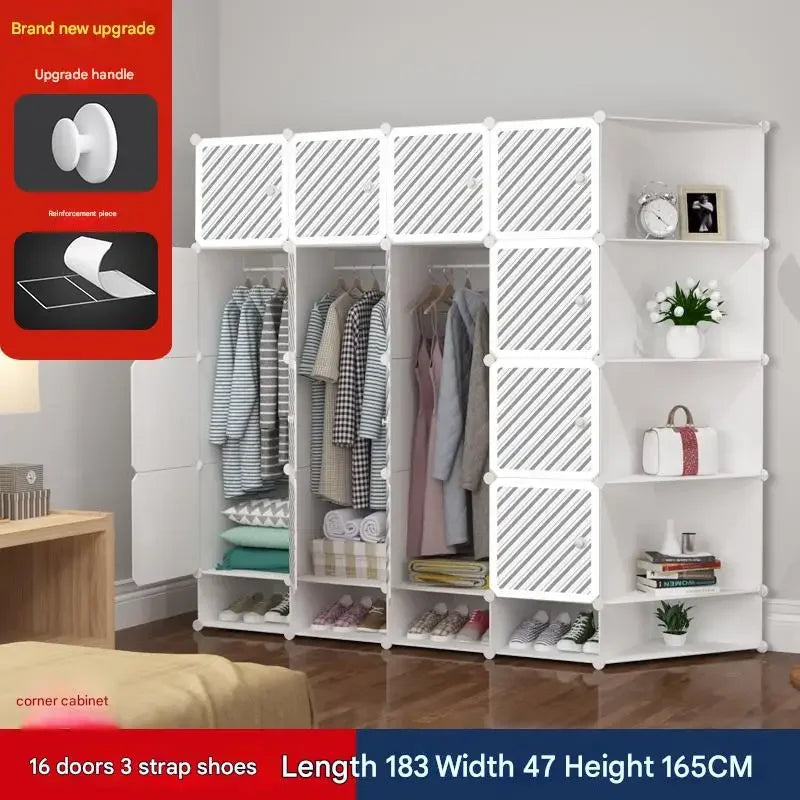 Modern Wooden Wardrobe with Shelves for Jewelry and Makeup