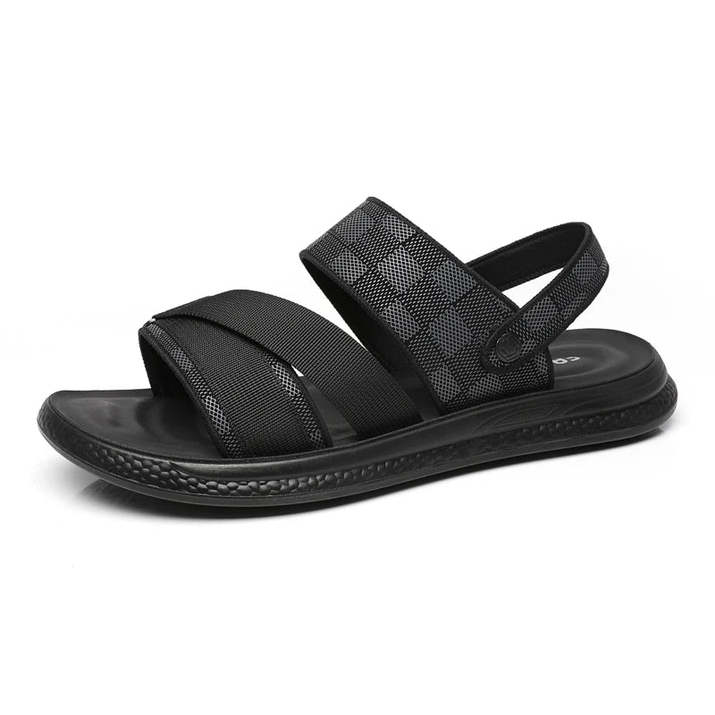 Men's Waterproof Gladiator Sandals with Buckle Strap and Rubber Sole