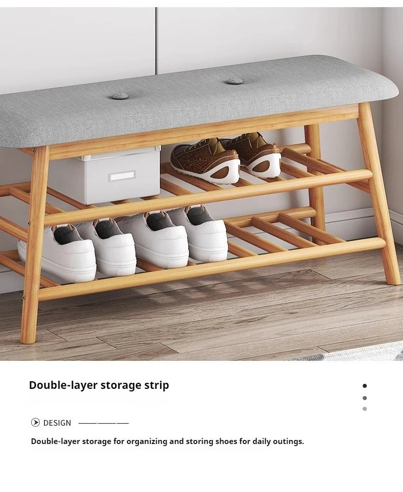 Shoe changing stool, simple doorstep stool for home use, soft cushioned stool, integrated shoe rack for entry, storage rack - Buy online at  Vibe In Cart.