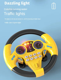 Educational Infant Steering Wheel Toy with Flashing Lights and Sounds