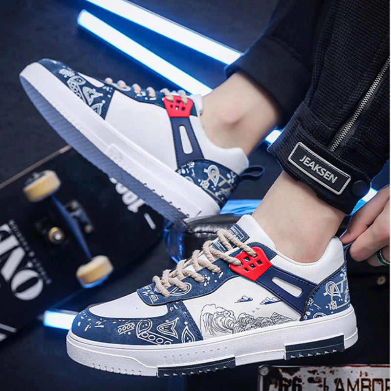 New Men's Shoes Lace-Up Sneakers Male Breathable Board Shoes Outdoor Non Slip Running Shoes Autumn Trend Casual Shoe Scarpe Uomo - Buy online at  Vibe In Cart.