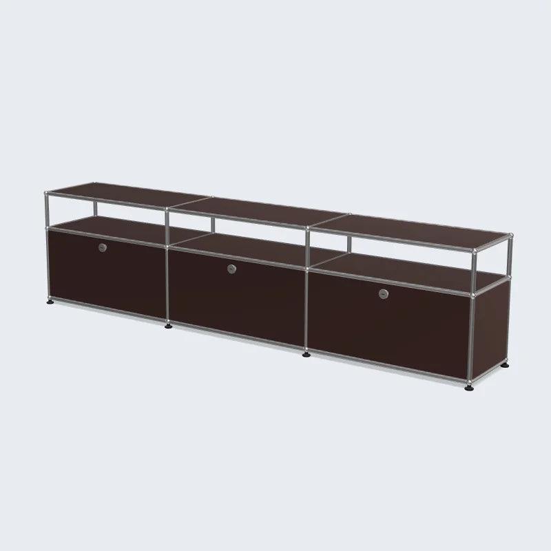 Metal TV Stand Corner Cabinet for Living Room Storage