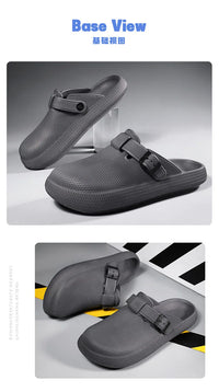 Men's EVA Waterproof Non-Slip Slippers with Low Heel