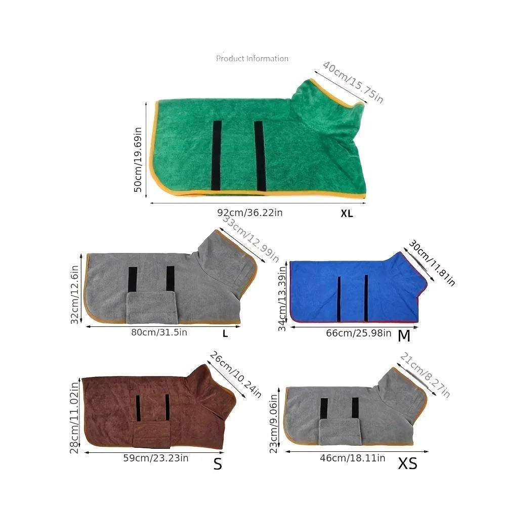 Dog Bathrobe Absorbent Pet Quick Drying Bath Towel Dog Bath Towel Large Small Dogs Clean Absorbent Bathrobe Full Body Wrap Cat - Buy online at  Vibe In Cart.