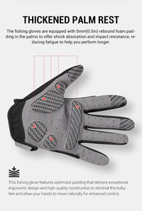 Noeby Fishing Gloves Non-slip Full Finger Outdoor Sun Protection Anti-UV Cycling Running Gloves Men Women Tackle - Buy online at  Vibe In Cart.