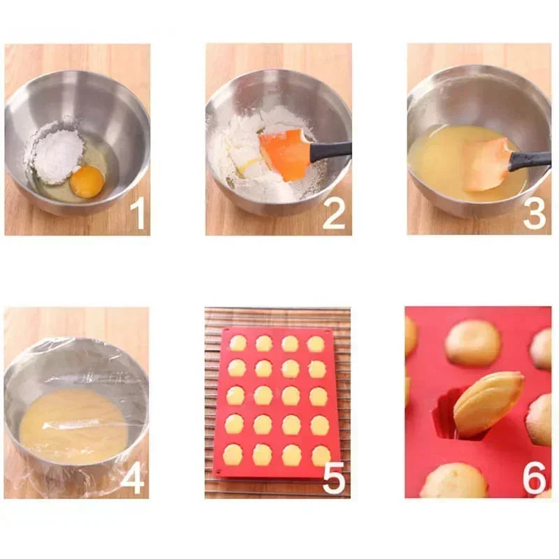 Mini Food Grade Madeleine Silicone Cake Mold Cookie Mold DIY Shell Baking Pan Mould Kitchen Bakeware Accessories - Buy online at  Vibe In Cart.