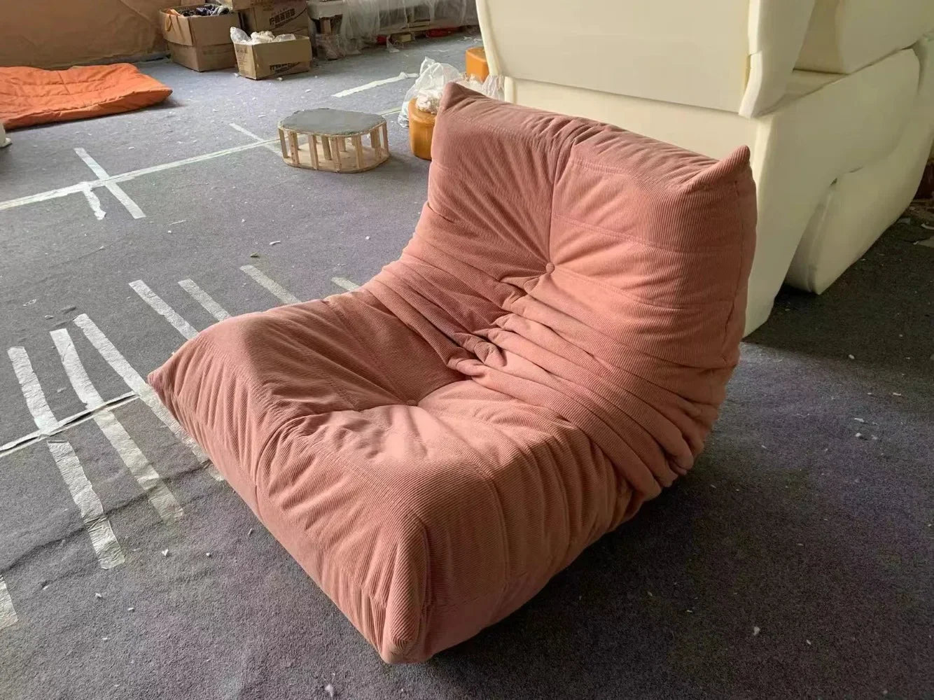 Togo caterpillar sofa balcony leisure bedroom living room reclining sleeping lazy sofa cream wind single recliner - Buy online at  Vibe In Cart.