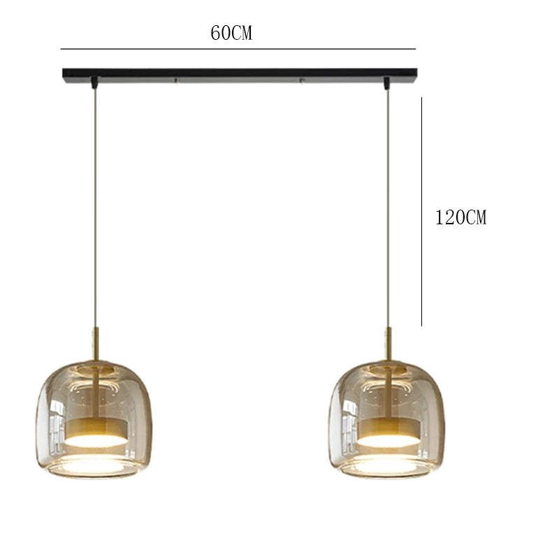 Assembly Required Dimmable Cord Pendant Lights for Living Room