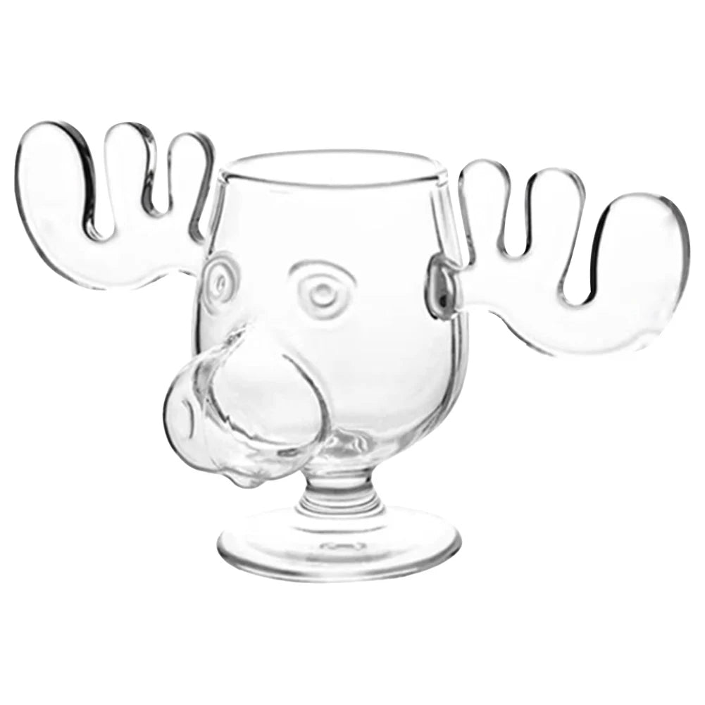 1/2/3PCS Christmas Elk Glass Cup 8Oz Milk Moose Mug Christmas Reindeer Head Beer Water Cup Xmas Holiday Party Drinkware Gifts - Buy online at  Vibe In Cart.