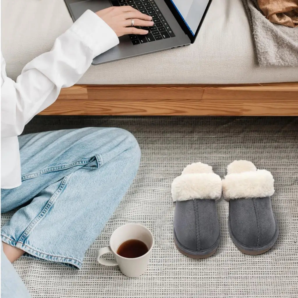 Smile Pop Winter Men Plush Slippers Fuzzy Soft Fluffy Men Slippers Fashion Men Slippers Indoor Warm Furry Fur House Flat Shoes - Buy online at  Vibe In Cart.