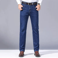 Men's Straight Leg Stretch Denim Jeans for Casual Wear