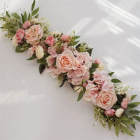 Wedding Arch Flowers Pink Rose Decorative Floral Swags Greenery Arbor Floral Arrangement or Sheer Drapes Wedding Chair Ceremony - Buy online at  Vibe In Cart.
