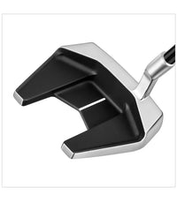 Left Handed Men's Standing Golf Putter with Ball Pickup, Silver Black