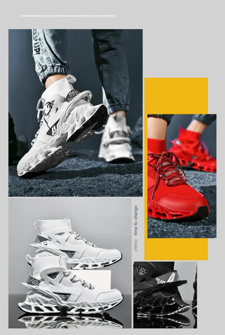Men's Breathable Walking Tennis Running Shoes Blade Fashion Sneakers - Buy online at  Vibe In Cart.
