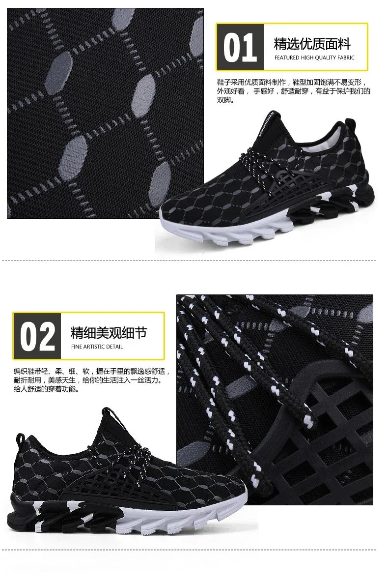 Men's Casual Canvas Sports Shoes With Checkered Pattern