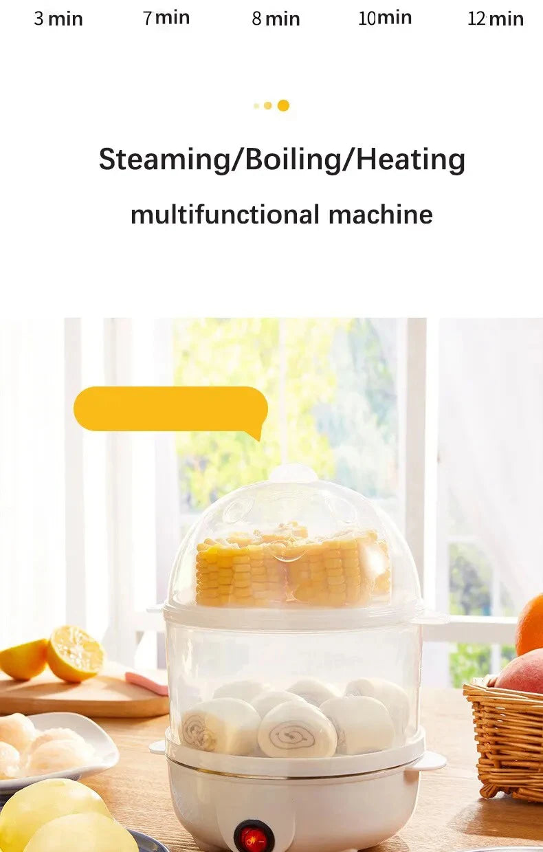 Egg Cooker Multifunctional Electric Egg Boiler Double Layers Egg Cooker Mini Steamer Poacher Kitchen Cooking Breakfast Machine - Buy online at  Vibe In Cart.