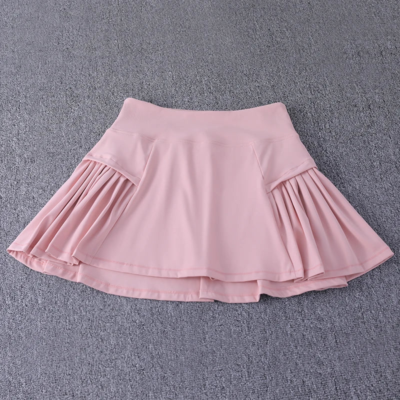Sports short skirt; pseudo two-piece running skirt for women; summer badminton suit; quick-drying breathable tennis skirt; yoga - Buy online at  Vibe In Cart.