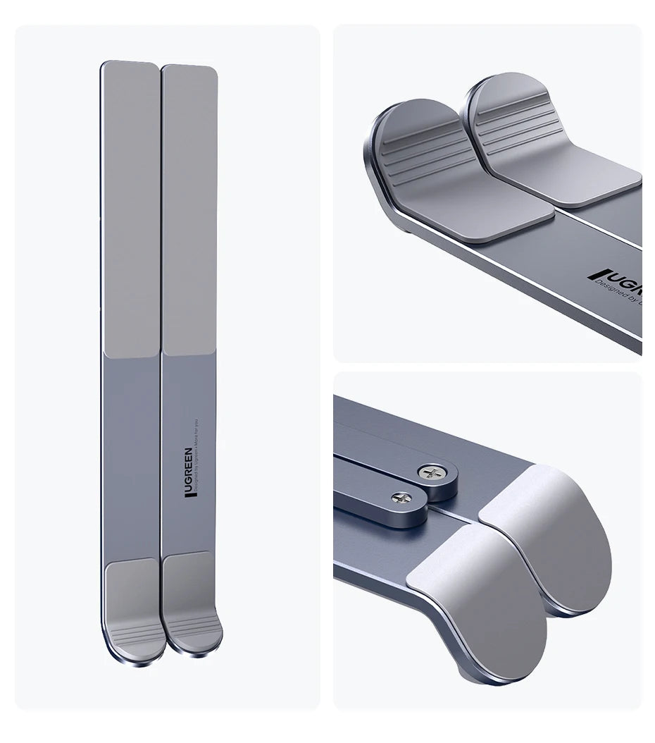 Foldable Aluminum Vertical Laptop Stand with 5-Level Adjustable Height