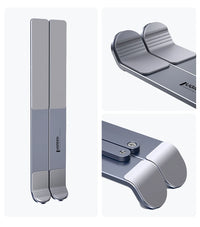 Foldable Aluminum Vertical Laptop Stand with 5-Level Adjustable Height