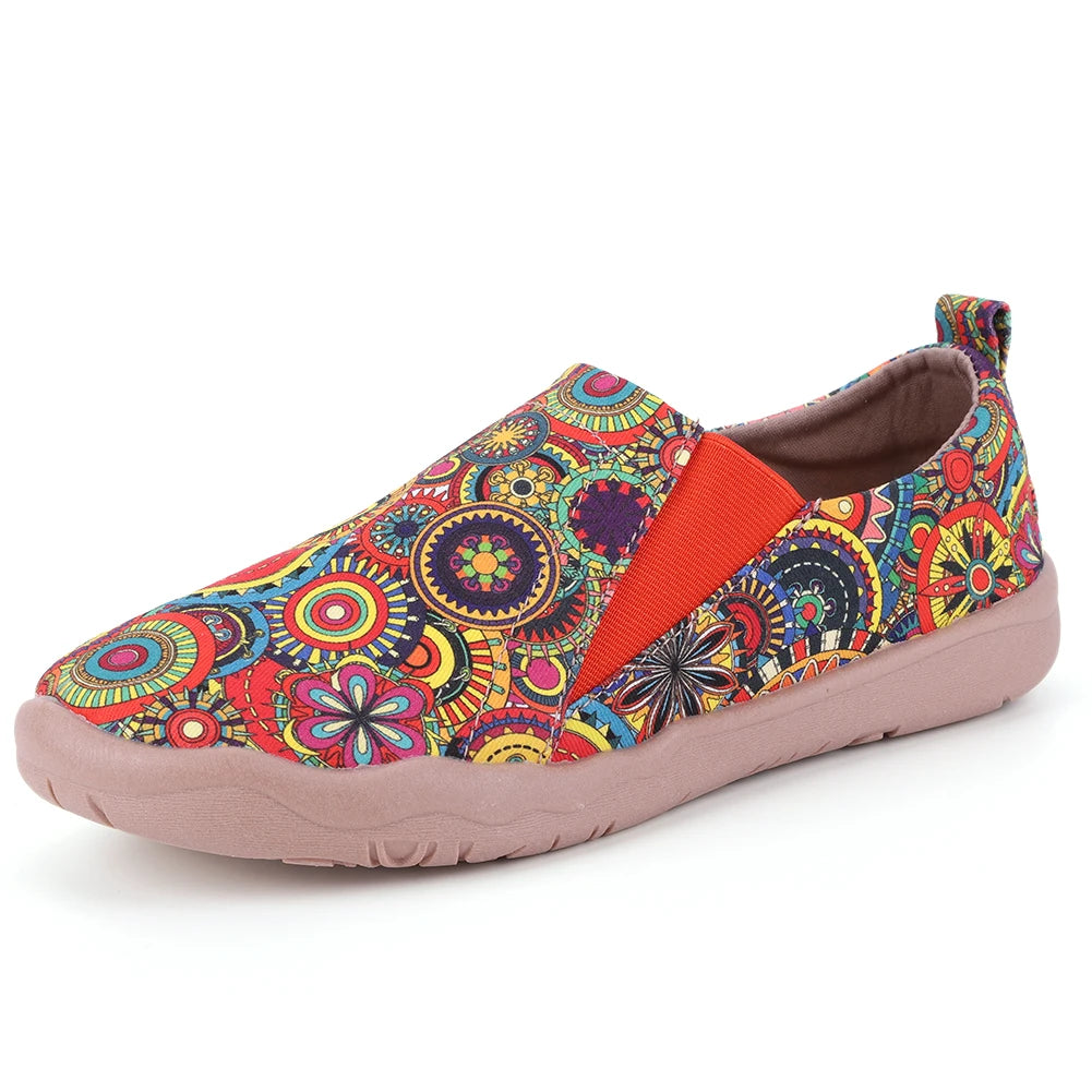 Women Loafers Casual Travel Shoes Anti Slip Slip On Flats Breathable Lightweight Walking Loafers Ethnic Style for Outdoor Travel - Buy online at  Vibe In Cart.
