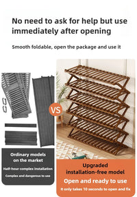 Free installation at home doorstep, simple multi-level rental house, shoe cabinet, dormitory storage, folding shoe rack - Buy online at  Vibe In Cart.