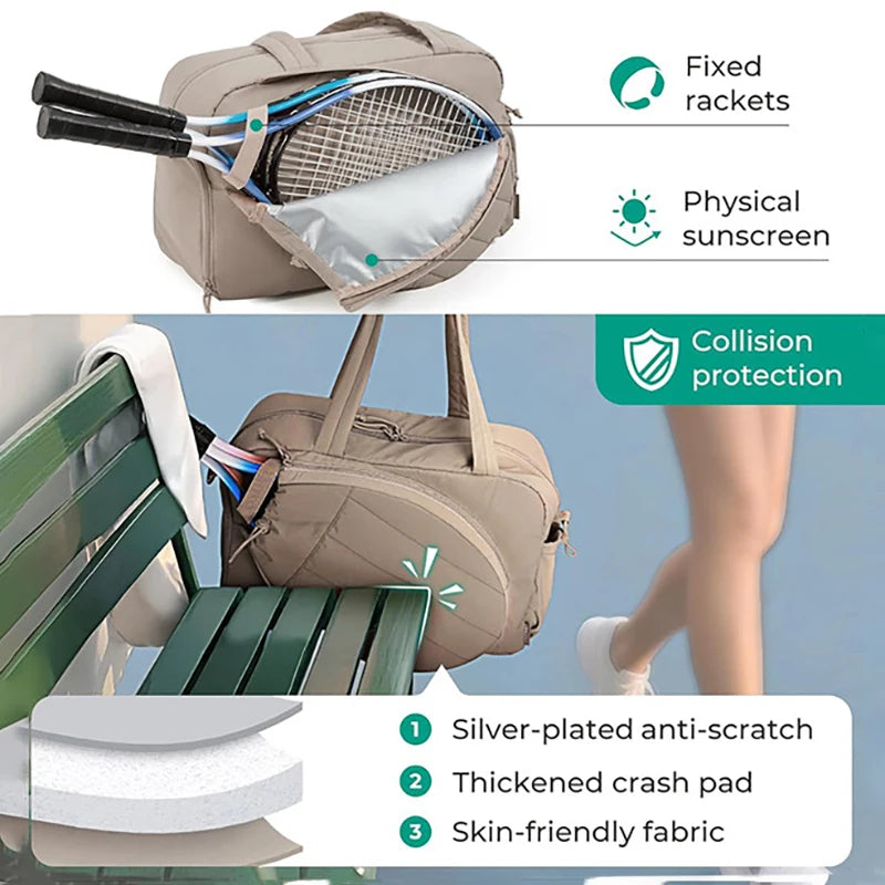 Tennis Badminton Rackets Bag Large Storage Outdoor Travel Sports Training Commuting Shoulder Bags Pickleball Paddle Handbag - Buy online at  Vibe In Cart.