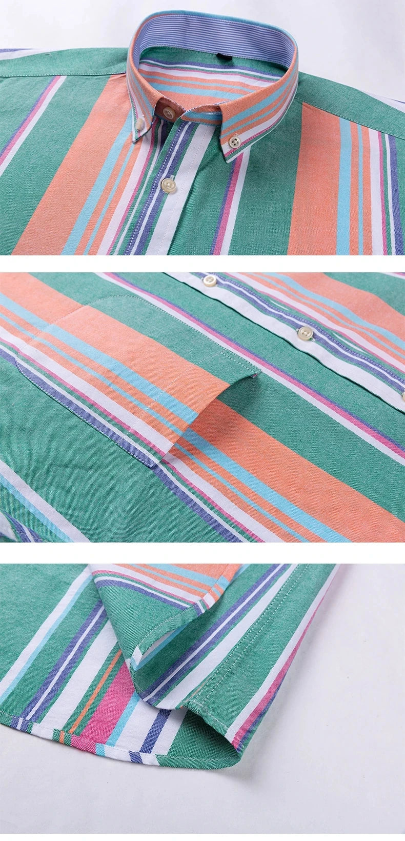 100% Cotton Oxford Men's Shirts Long Sleeves Plaid Soft Regular Fit Formal Dress Shirt Pocket Social Blouse Male Clothes S-7XL - Buy online at  Vibe In Cart.