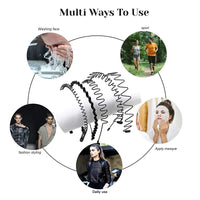 6/1pcs Fashion Metal Hair Band for Men Women Unisex Black Waved Hair Head Hoop Sports Headband Hairband Hair Accessories - Buy online at  Vibe In Cart.