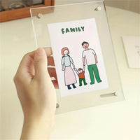 Transparent Picture Frame 6-Inch Wall-Mounted Ins Postcard Photo Frame Poster Display Stand 7-inch Acrylic Photo Frame Table - Buy online at  Vibe In Cart.
