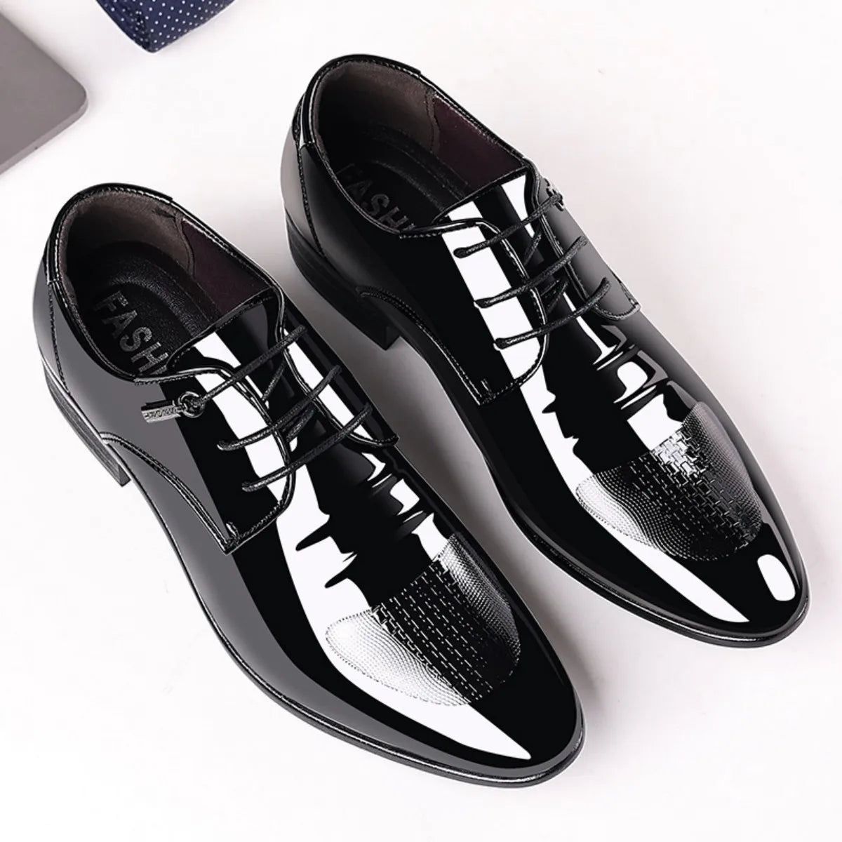 Men's Casual Dress Shoes Mesh Pattern Derby Shoe Classic Lace-up Pointed Formal Oxford Tuxedo Shoes For Men - Buy online at  Vibe In Cart.