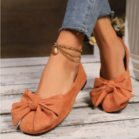 Women's New Winter Plus-Size Slip-On Flats - Pointed Square Toe Bowknot Casual Shoes - Buy online at  Vibe In Cart.