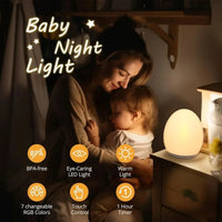 7 Color Changing Night Light RGB Remote Control Touch Dimmable Lamp Portable Table Bedside Lamps USB Rechargeable Night Lamp - Buy online at  Vibe In Cart.