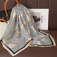 Square Satin Silk Scarf for Women, Casual All Seasons