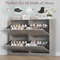 Compact Shoe Storage Cabinet with 4 Drawers, Space-Saving Shoe Rack for Home Entrances and Living Spaces - Buy online at  Vibe In Cart.