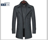 2025 new winter men's woolen coat, men's brand jacket, middle-aged double-shoulder long woolen windbreaker coat in European size - Buy online at  Vibe In Cart.