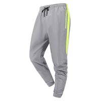 Men's Colorblock Patchwork Breathable Sports Pants with Zipper Pockets