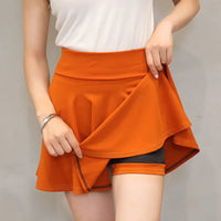 Women's Mini Pleated Flared Skirt Loose Fit Plus Size 4XL Acetate Cotton