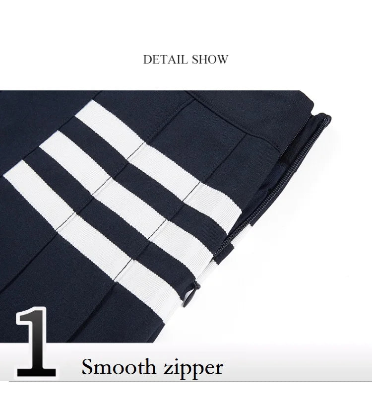 Women's High-Waist Pleated Golf Skort with Shorts XS-XL Cotton Polyester