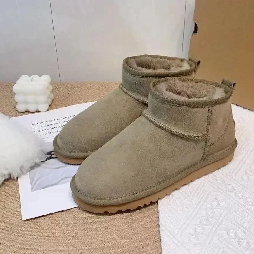 2025 Winter Warm Boots - Women's Snow Boots, Men's Short Boots, Sheepskin and Wool Cut, Low Warm Leather Shoes - Buy online at  Vibe In Cart.