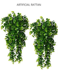 2Pcs Artificial Hanging Plants Fake Hanging Plant Faux Eucalyptus Leaf Greenery Vine Outdoor UV Resistant Plastic Plants - Buy online at  Vibe In Cart.