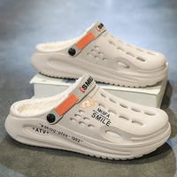 Winter Men Slippers Warm Furry Garden Shoes Soft Indoor Home Cotton Shoe EVA Plush Slides Casual Outdoor Comfortable Fur Clogs - Buy online at  Vibe In Cart.