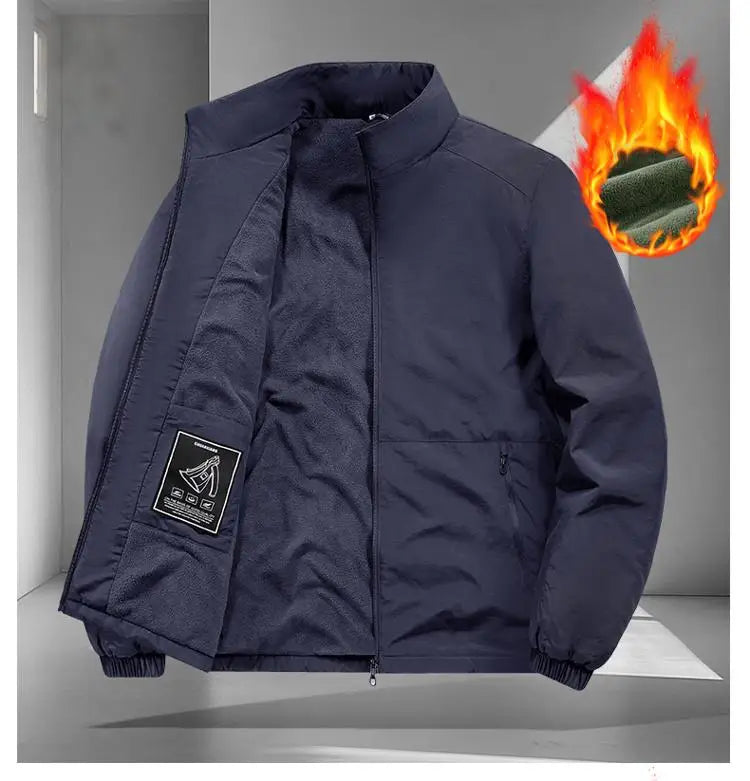 New Men Thick Warm Winter Jackets Casual Stand Solid Color Coats Outwear Men's Clothing Top - Buy online at  Vibe In Cart.